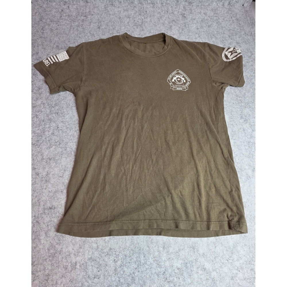 Nine Line Apparel Gunfighters Marine Graphic T-Shirt Olive Green Mens Small